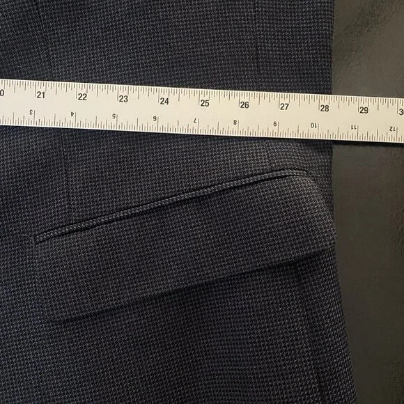 Oak Hill Sport Coat 3XL 54R/56R Navy Weave Patterned Viscose Polyester Blend
